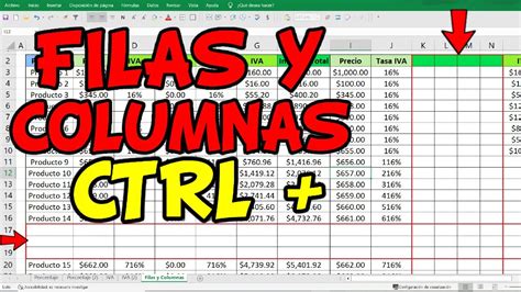 como insertar filas en excel con el teclado|Insertar con el teclado filas columnas y rangos